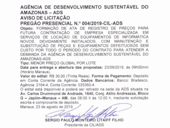 Aviso De Licita O Preg O Presencial N Cil Ads Ads Ads